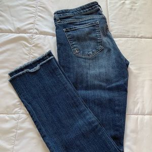 Kut from the Kloth straight leg jeans.Raw hem.